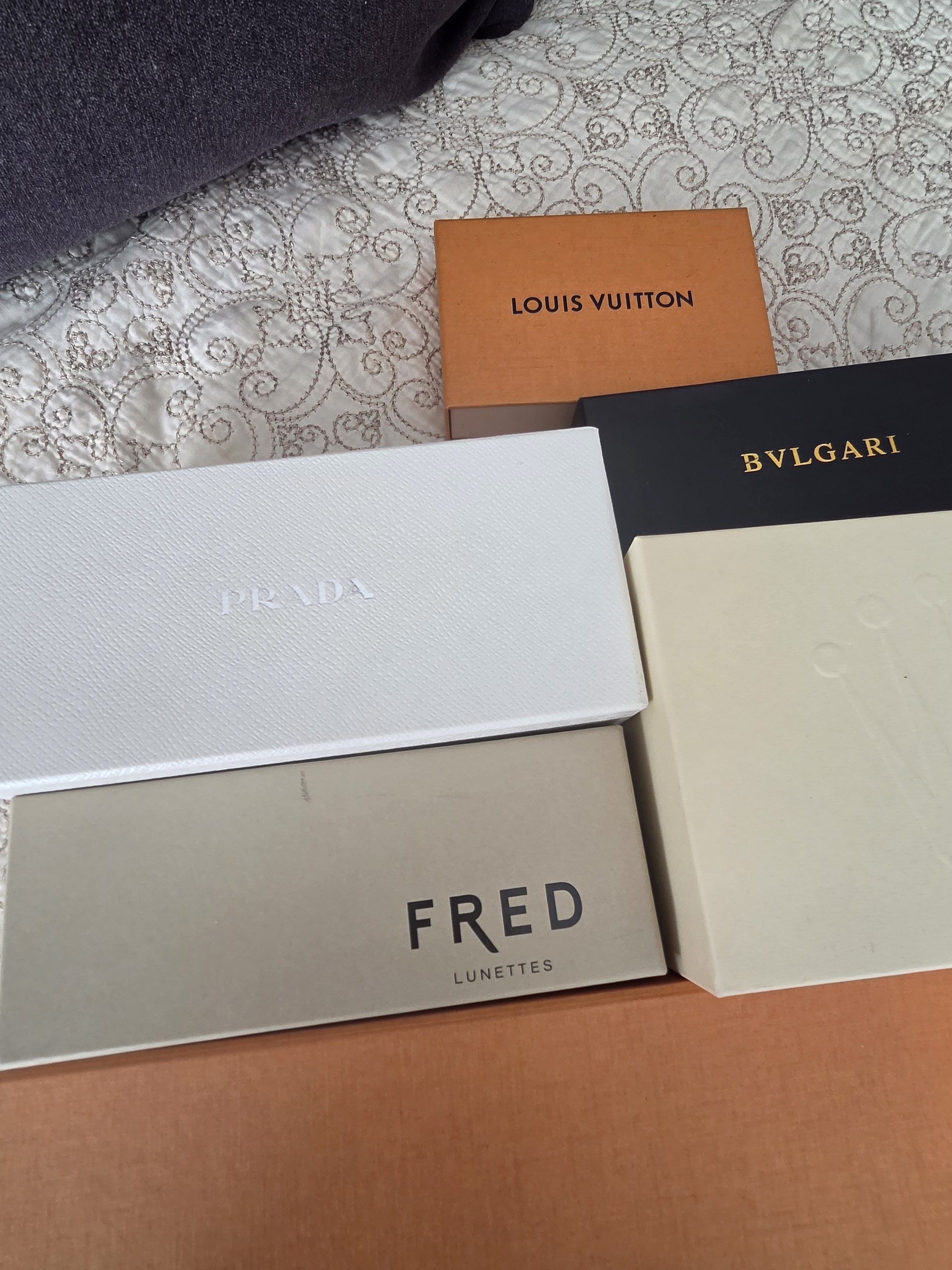 Authentic Luxury Designer Empty Box Bundle  Louis Vuitton Prada Rolex Burberry